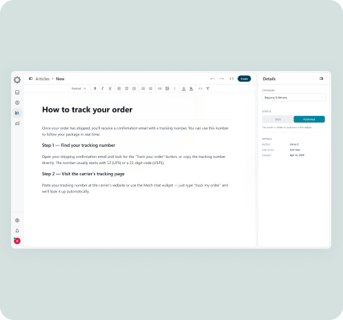 Built and managed by your team, no developer needed